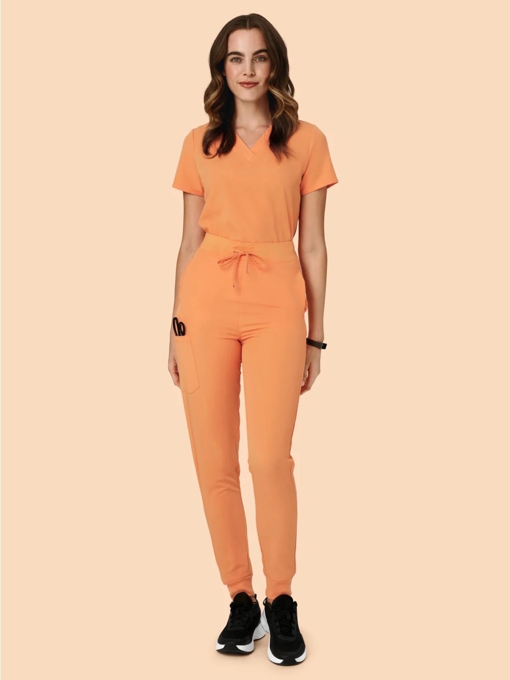 Women’s Orange Drawstring Track Joggers